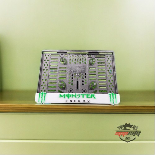 Energy Beyaz Zemin Özel Tasarım Lüks Motosiklet Pleksi Plakalık